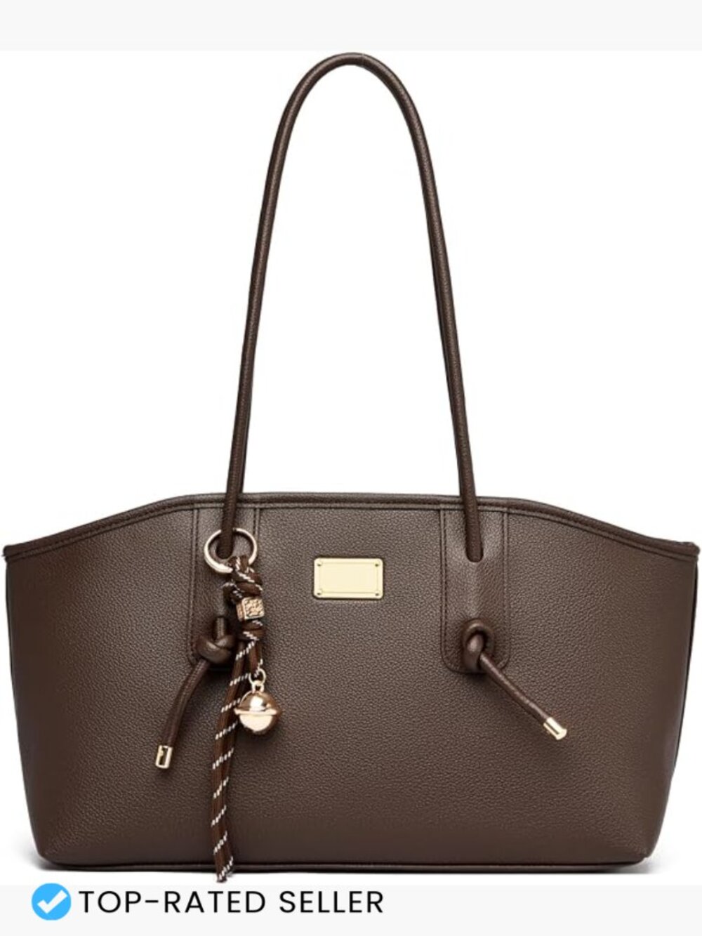 Medium Hobo Purse with Zipper Adjustable Shoulder Straps Vegan Faux Leather